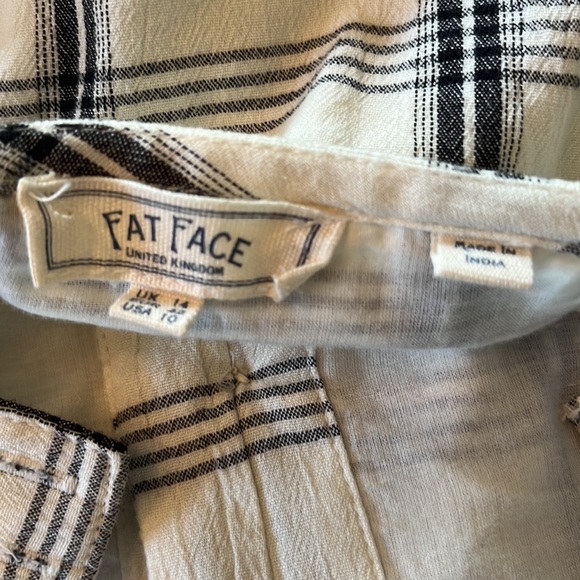 Fat Face dress black / off white lightweight size 10 USA - Picture 5 of 14